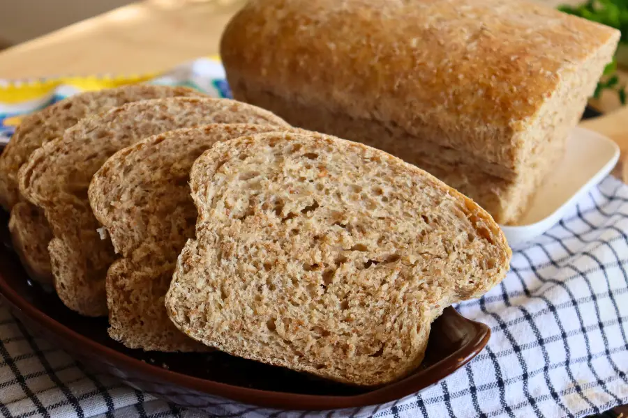 Postres & Panadería Miga de Pan Integral Casero saludable sin harinas refinadas y alta en fibra